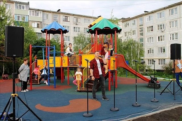 Открытие комплексной спортивно-игровой площадки  в г. Ефремов, установленной в рамках проекта "Народный бюджет"